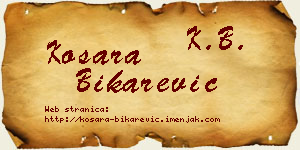 Kosara Bikarević vizit kartica